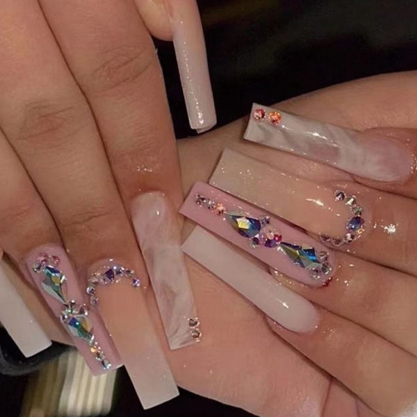 12 Sizes-24 Pcs Press On Nails JP1707