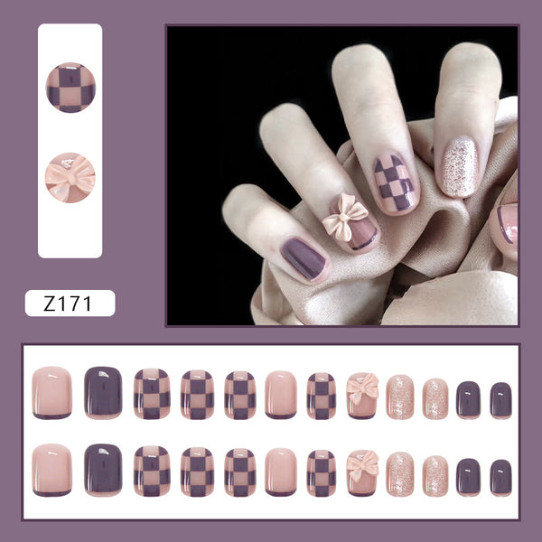 12 Sizes-24 Pcs Press On Nails Z162