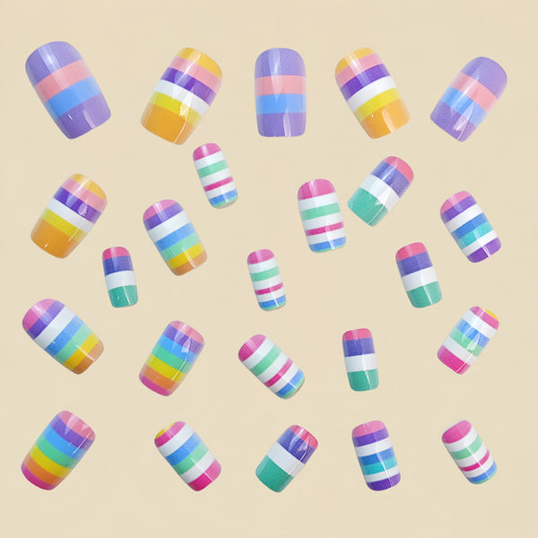 12 Sizes-24 Pcs Press On Nails Y680