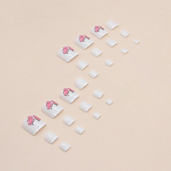 12 Sizes-24 Pcs Press On Nails F088