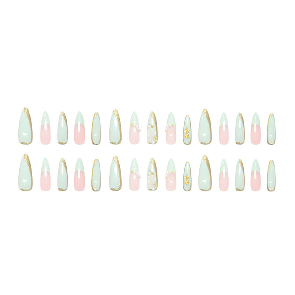 12 Sizes-24 Pcs Press On Nails Z1044
