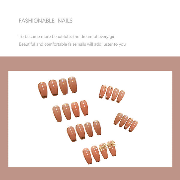 12 Sizes-24 Pcs Press On Nails Z034