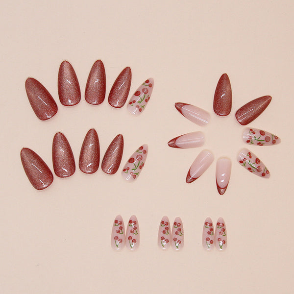 12 Sizes-24 Pcs Press On Nails W1532