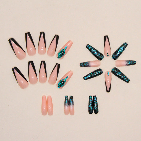 12 Sizes-24 Pcs Press On Nails Z664