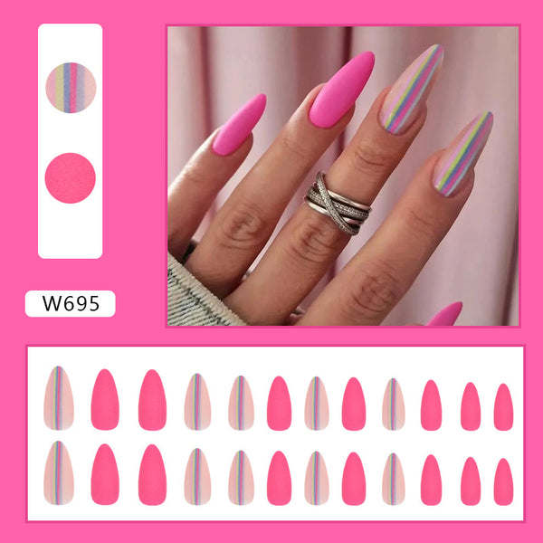 12 Sizes-24 Pcs Press On Nails W695