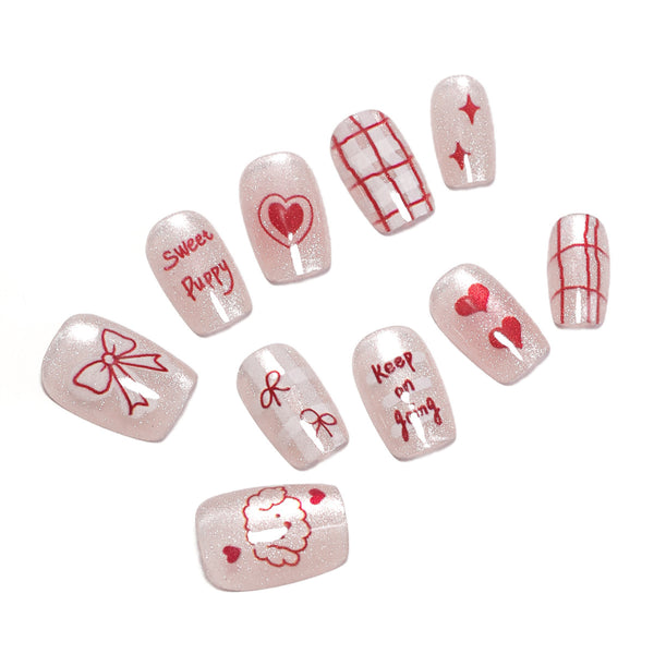 12 Sizes-24 Pcs Press On Nails SP138