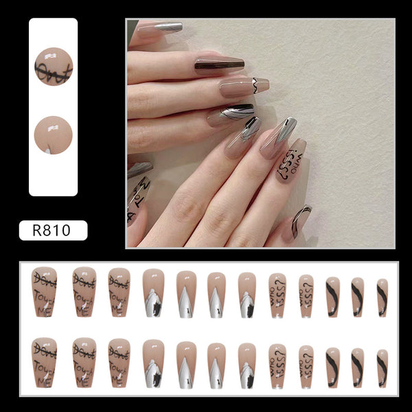 12 Sizes-24 Pcs Press On Nails R810