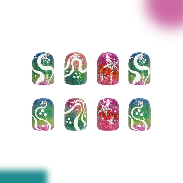 12 Sizes-24 Pcs Press On Nails C1678