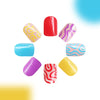 12 Sizes-24 Pcs Press On Nails C375