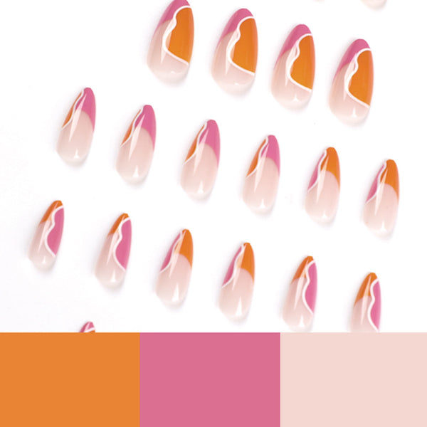 12 Sizes-24 Pcs Press On Nails JP1933