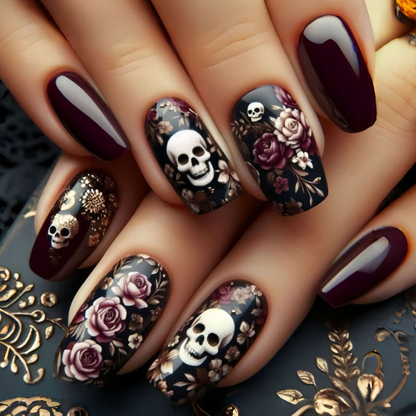 12 Sizes-24 Pcs Press On Nails Y849