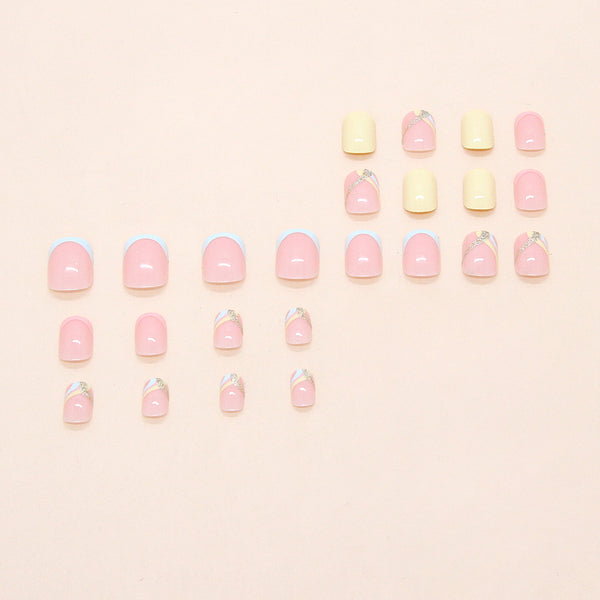 12 Sizes-24 Pcs Press On Nails W1952
