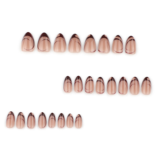 12 Sizes-24 Pcs Press On Nails JP3268