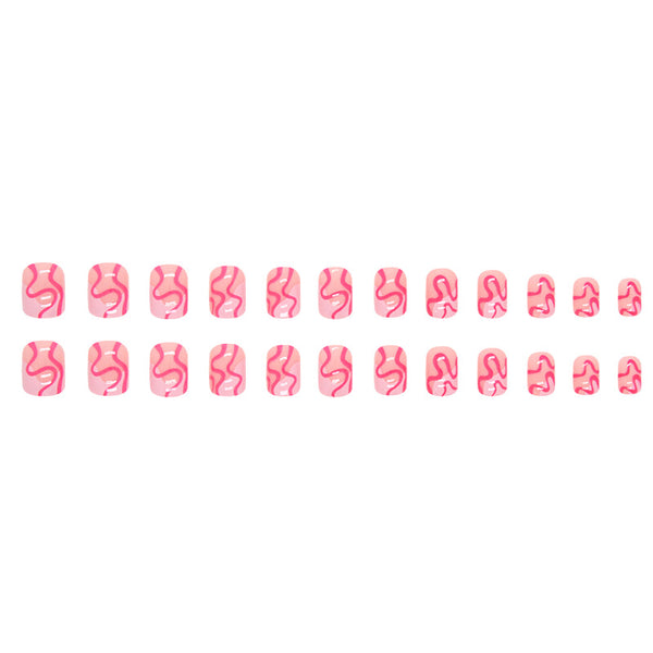 12 Sizes-24 Pcs Press On Nails W891