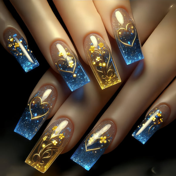 12 Sizes-24 Pcs Press On Nails Y485
