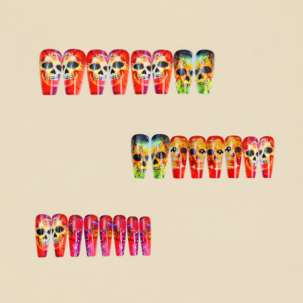 12 Sizes-24 Pcs Press On Nails Y1078