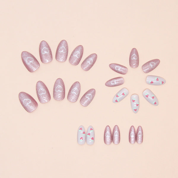 12 Sizes-24 Pcs Press On Nails W1555
