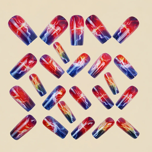 12 Sizes-24 Pcs Press On Nails Y1712
