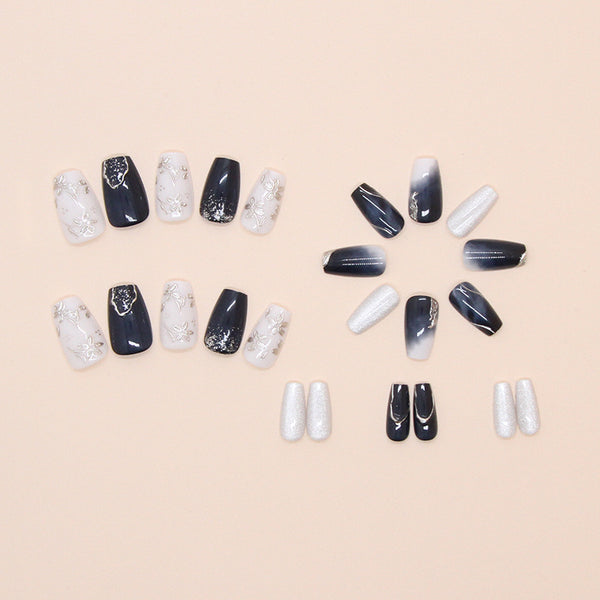 12 Sizes-24 Pcs Press On Nails W1750