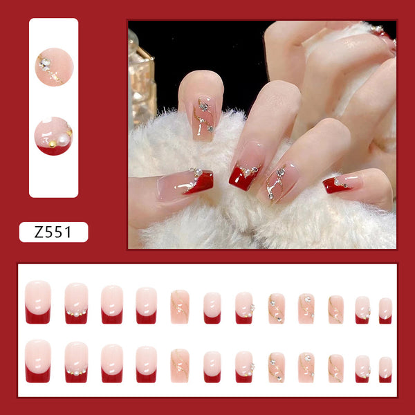 12 Sizes-24 Pcs Press On Nails Z551