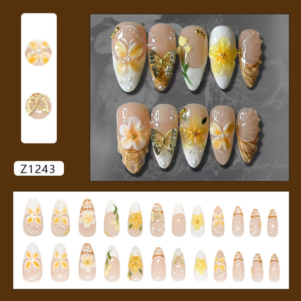 12 Sizes-24 Pcs Press On Nails Z1243