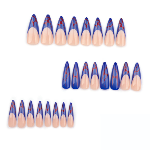 12 Sizes-24 Pcs Press On Nails JP3510
