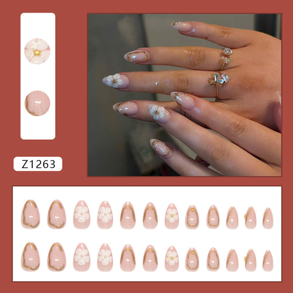 12 Sizes-24 Pcs Press On Nails Z1263