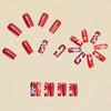 12 Sizes-24 Pcs Press On Nails Y1214