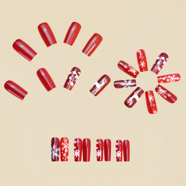 12 Sizes-24 Pcs Press On Nails Y1214