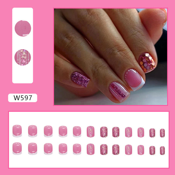12 Sizes-24 Pcs Press On Nails W597
