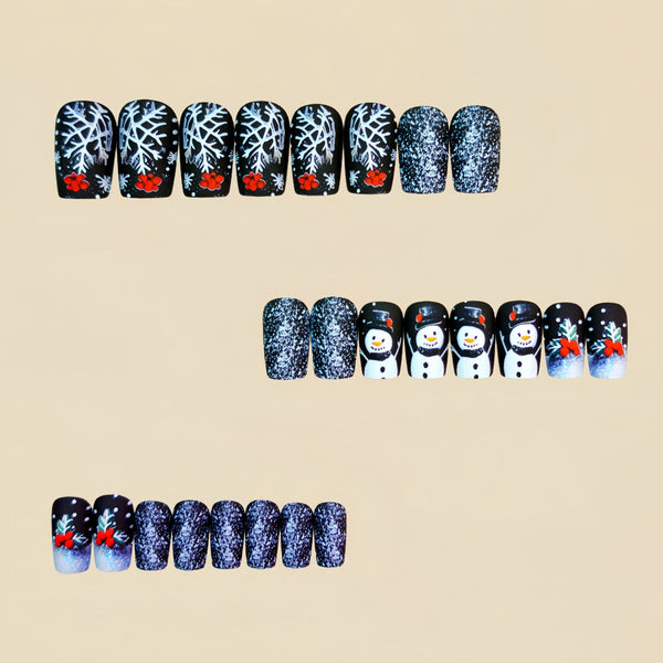12 Sizes-24 Pcs Press On Nails Y1305