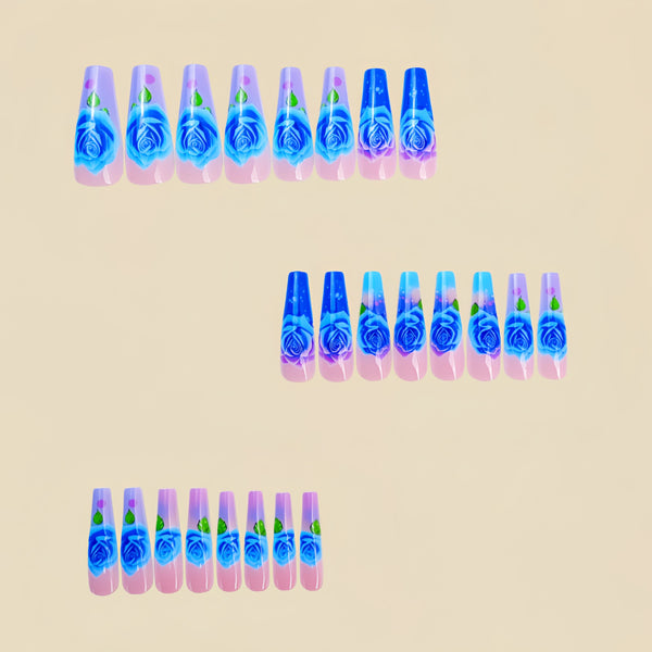 12 Sizes-24 Pcs Press On Nails Y659