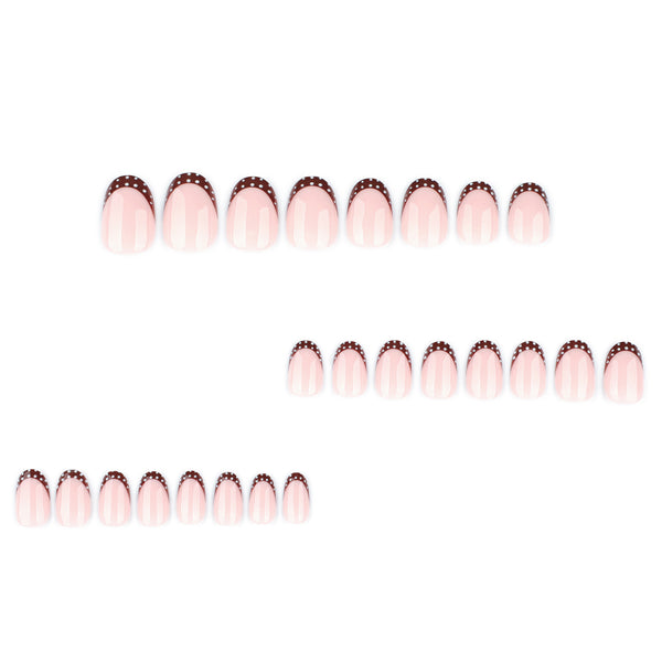12 Sizes-24 Pcs Press On Nails JP4155