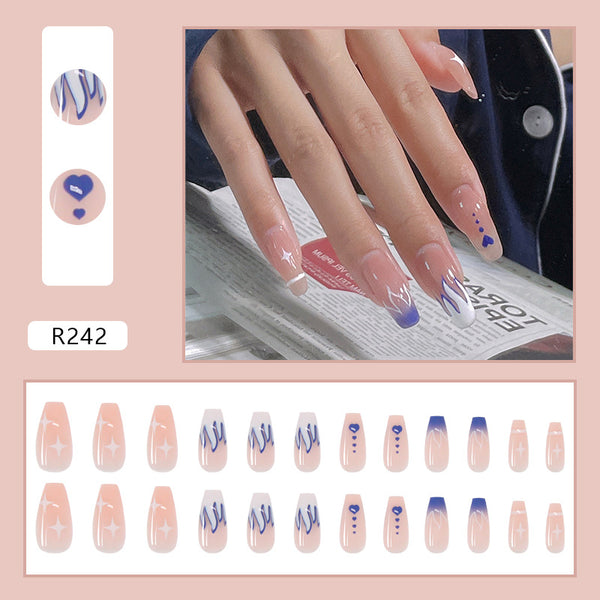 12 Sizes-24 Pcs Press On Nails R241