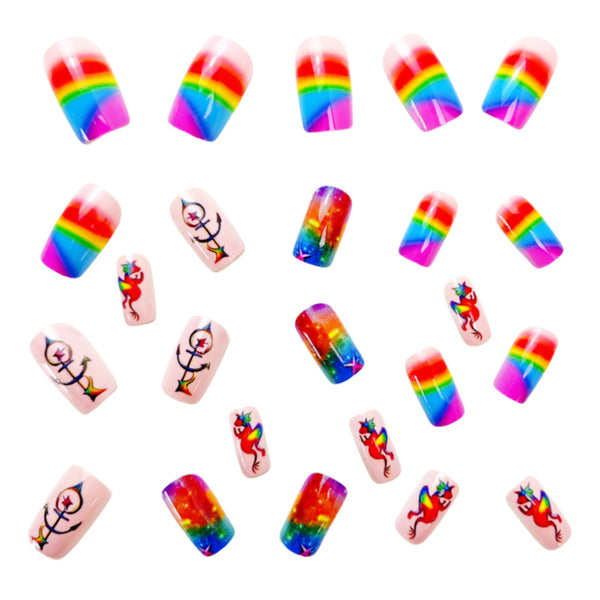 12 Sizes-24 Pcs Press On Nails Y536