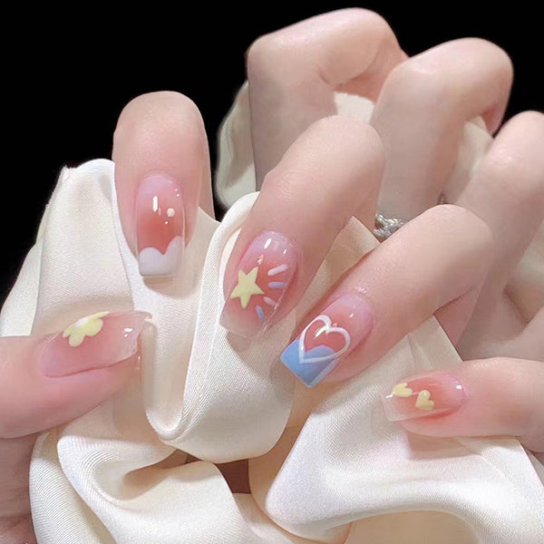 12 Sizes-24 Pcs Press On Nails R756