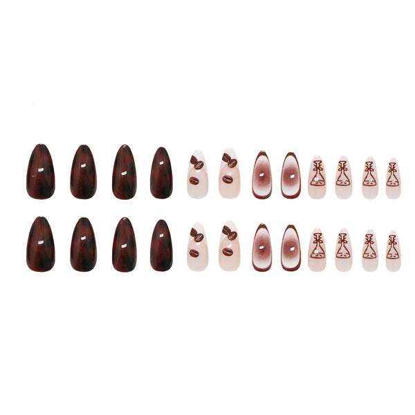 12 Sizes-24 Pcs Press On Nails W1977