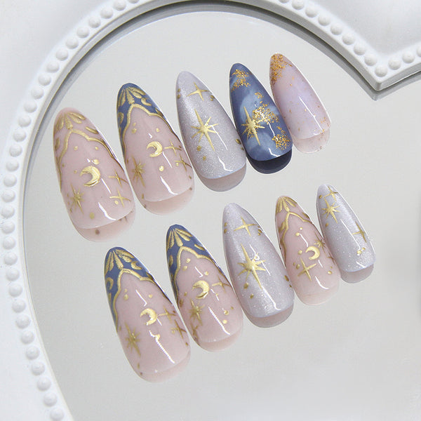 12 Sizes-24 Pcs Press On Nails W1985