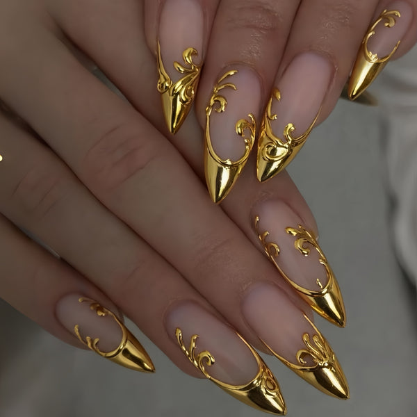 12 Sizes-24 Pcs Press On Nails y2042-24