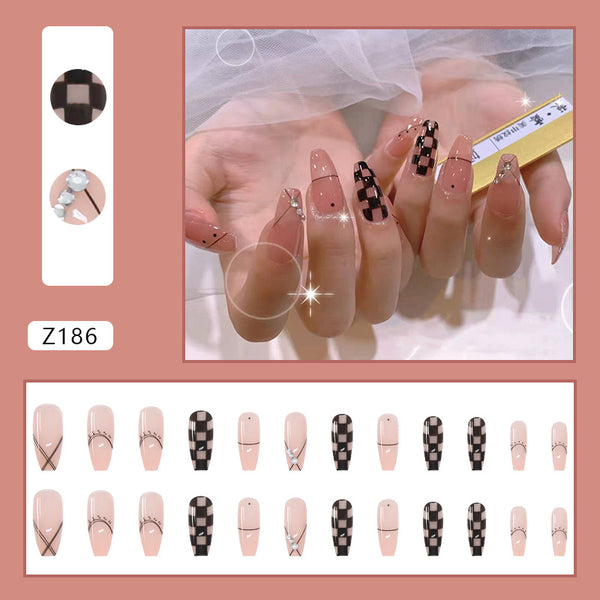 12 Sizes-24 Pcs Press On Nails Z162