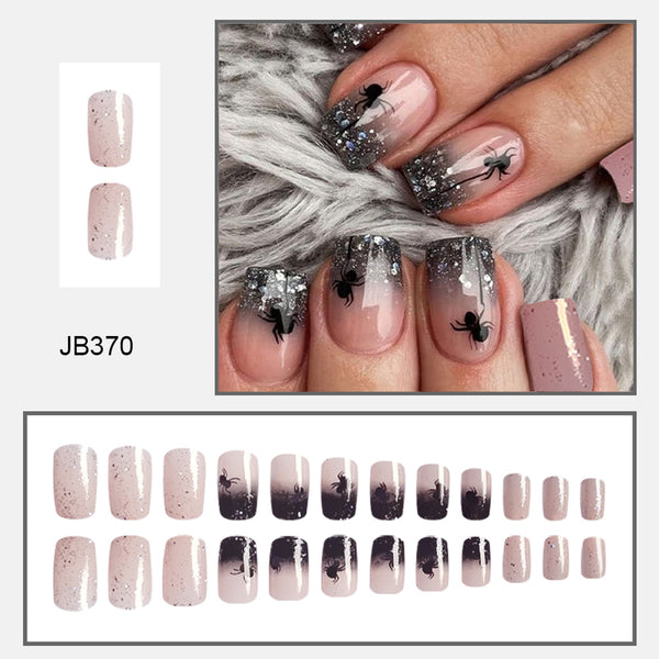 12 Sizes-24 Pcs Press On Nails JB370