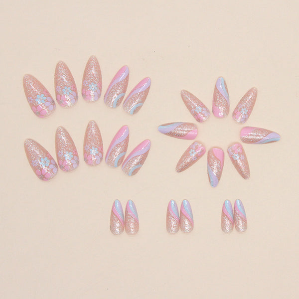 12 Sizes-24 Pcs Press On Nails W617