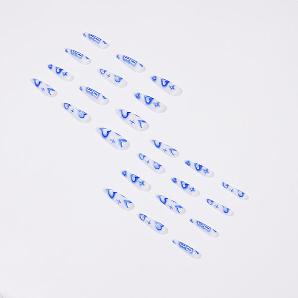 12 Sizes-24 Pcs Press On Nails JP1145