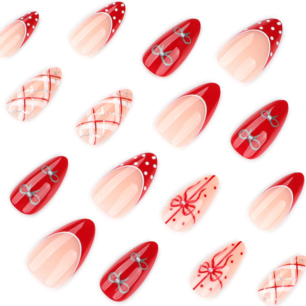 12 Sizes-24 Pcs Press On Nails JP4062