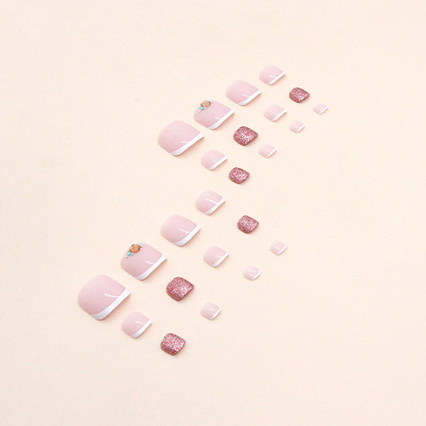 12 Sizes-24 Pcs Press On Nails F076