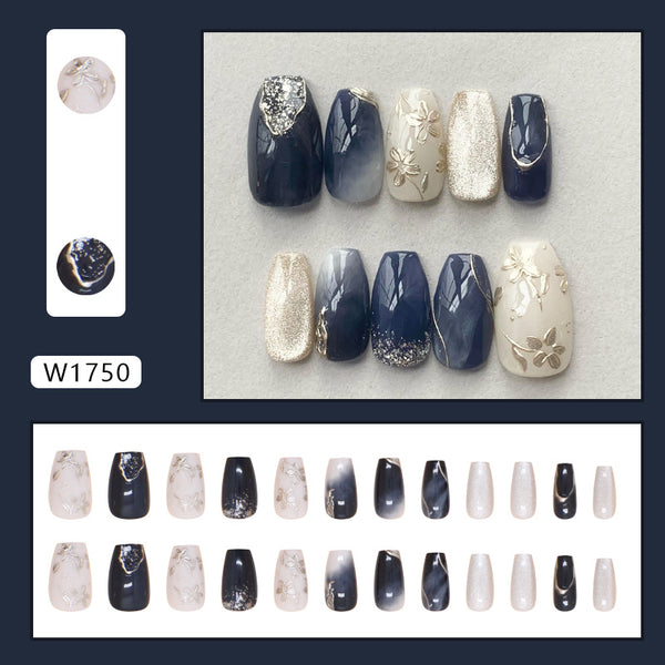 12 Sizes-24 Pcs Press On Nails W1750