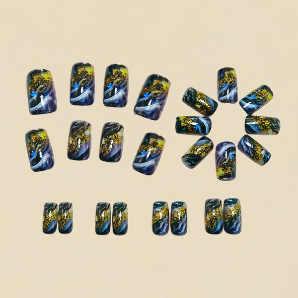 12 Sizes-24 Pcs Press On Nails Y1807