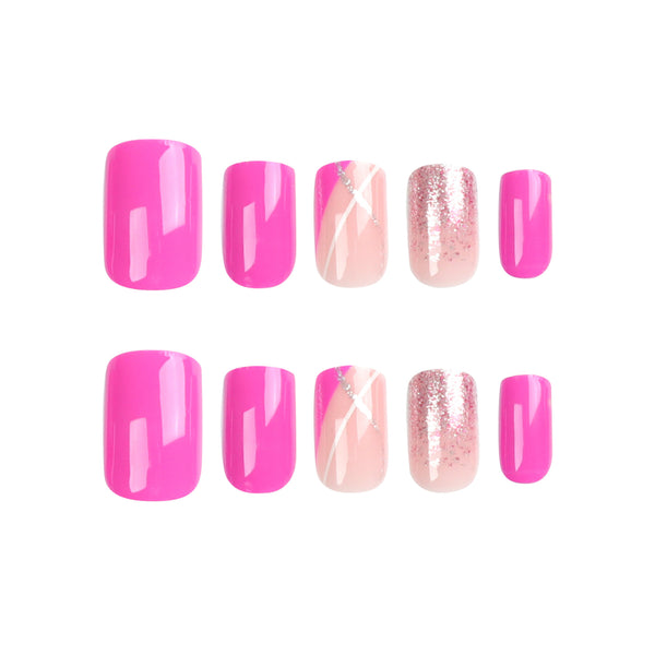 12 Sizes-24 Pcs Press On Nails JP2710