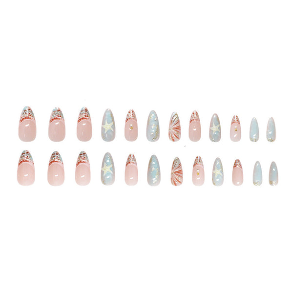 12 Sizes-24 Pcs Press On Nails Z988