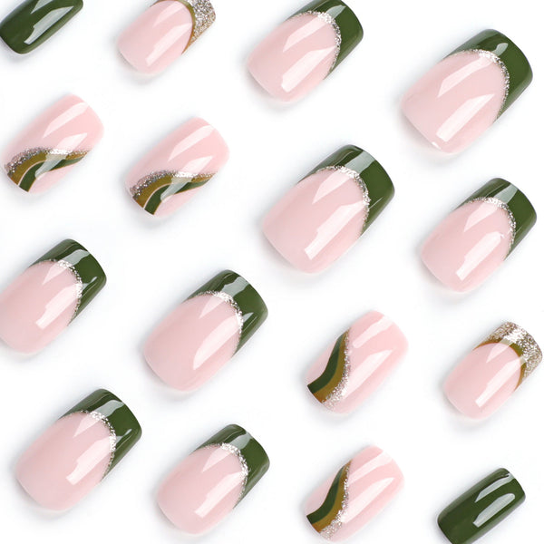 French Medium Square Press on Nails